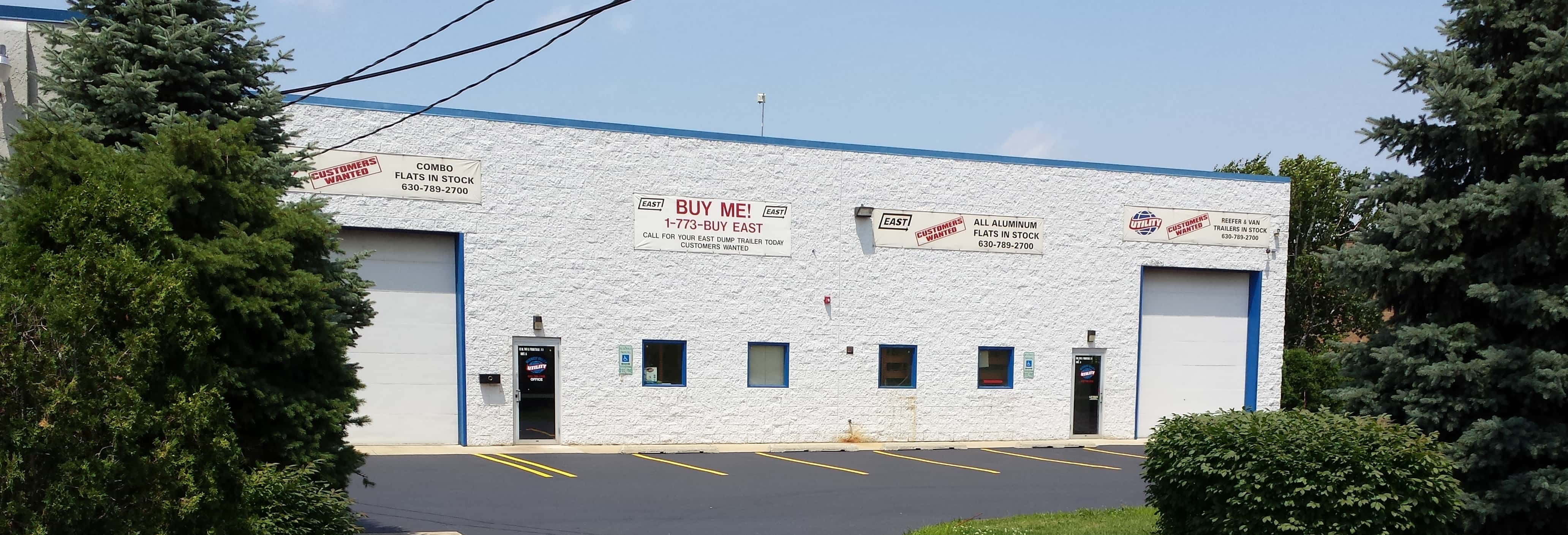 Warehouse shelves with parts inventory